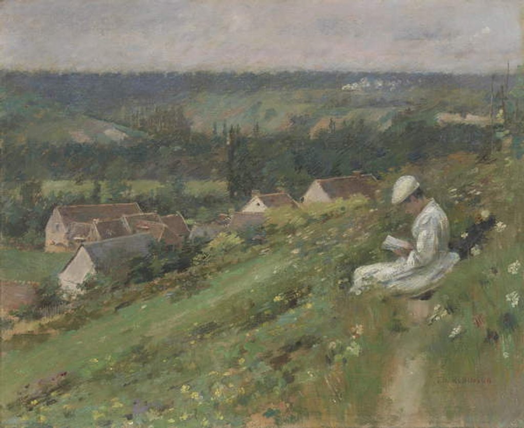 Detail of The Valley of Arconville, c.1887 by Theodore Robinson