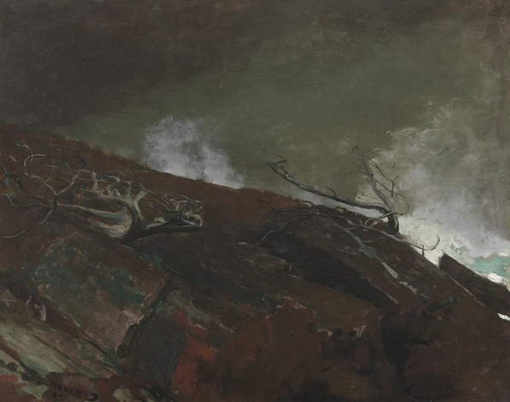 Detail of Coast of Maine, 1893 by Winslow Homer
