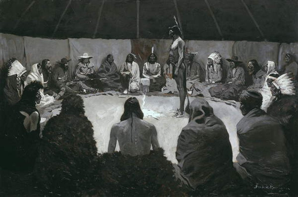 Detail of I Will Tell the White Man, c.1900 by Frederic Remington