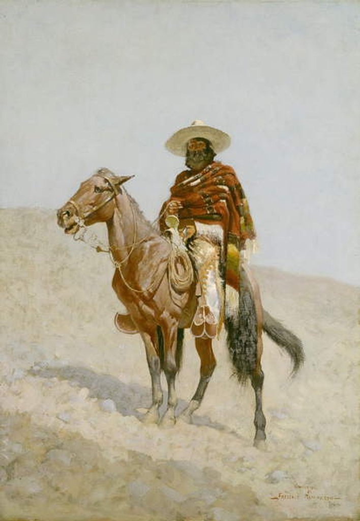 Detail of A Mexican Vaquero, 1890 by Frederic Remington