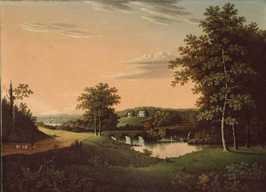 Detail of Point Breeze, the Estate of Joseph-Napoléon Bonaparte at Bordentown, New Jersey, 1817-20 by Charles B. Lawrence