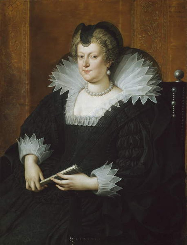 Detail of Marie de Médicis, 1616 by Frans II Pourbus