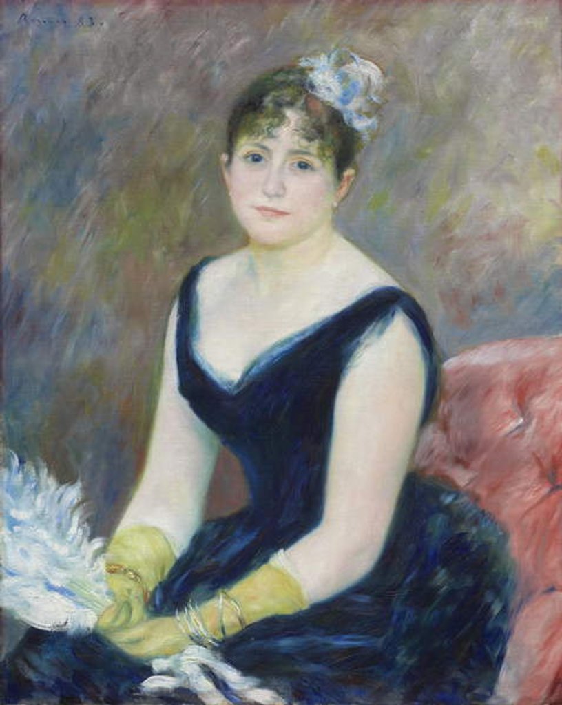 Detail of Madame Léon Clapisson, 1883 by Pierre Auguste Renoir
