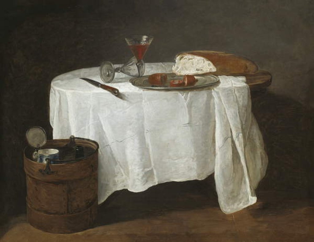 Detail of The White Tablecloth, 1731-32 by Jean-Baptiste Simeon Chardin