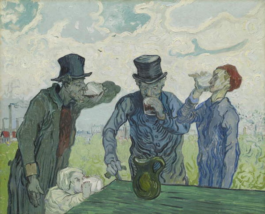 Detail of The Drinkers, 1890 by Vincent van Gogh