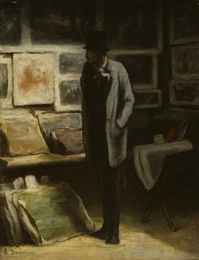 Detail of The Print Collector, c.1857-63 by Honore Daumier