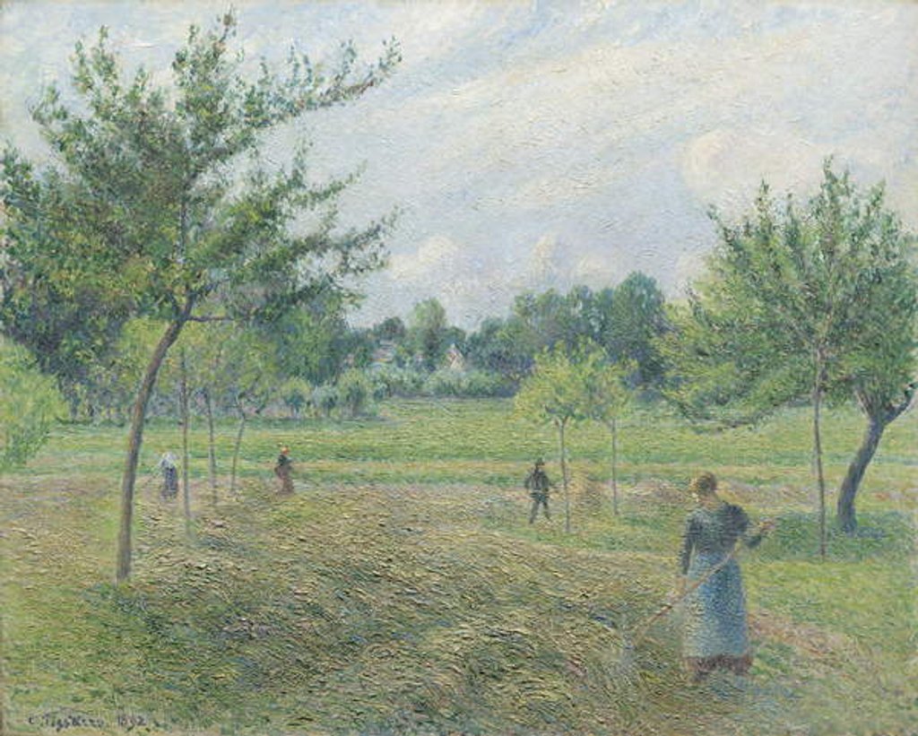 Detail of Haymaking at Éragny, 1892 by Camille Pissarro