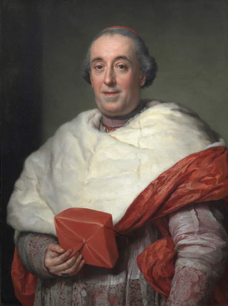 Detail of Portrait of Cardinal Zelada, 1773 by Anton Raphael Mengs