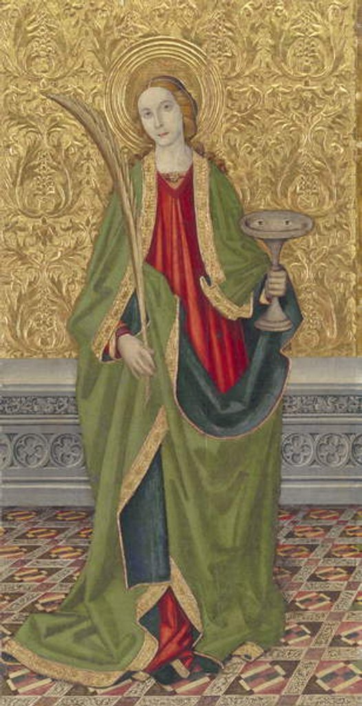 Detail of Saint Lucy, c.1500 by Jaume the younger (workshop of) Vergós