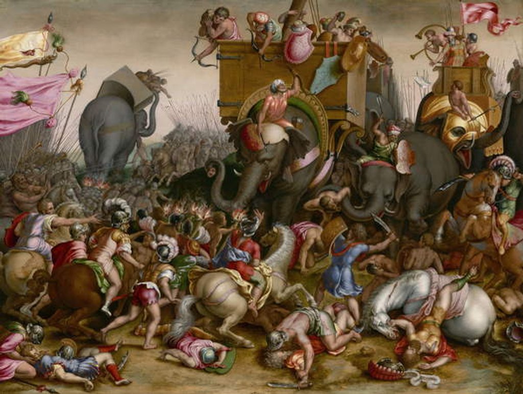 Detail of The Battle of Zama, after 1567 by Cornelis (after) Cort