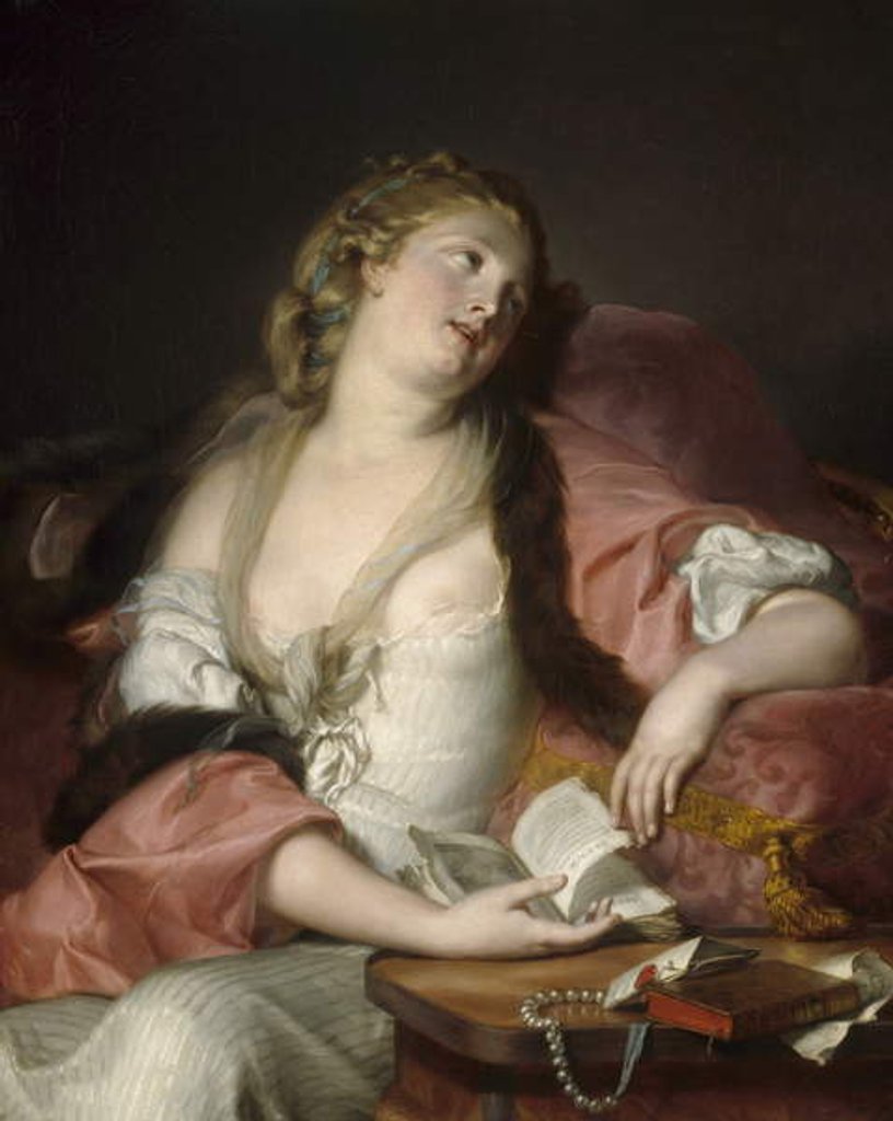 Detail of Lady Reading the Letters of Heloise and Abelard, c.1780 by Bernard d' Agescy