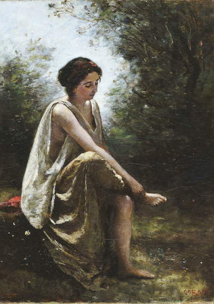 Detail of Wounded Eurydice, 186870 by Jean Baptiste Camille Corot