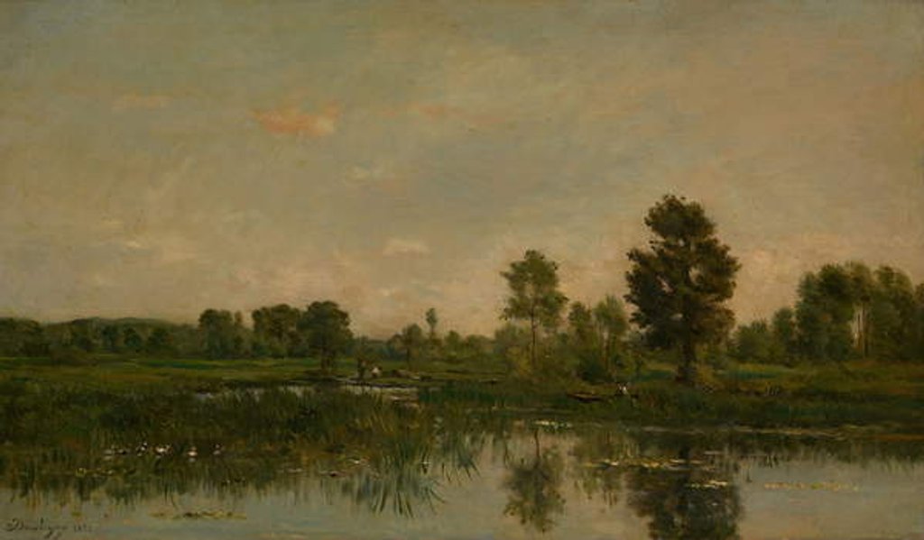 Detail of The Marsh, 1871 by Charles Francois Daubigny