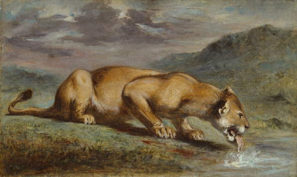 Detail of Wounded Lioness, 184050 by Pierre Andrieu