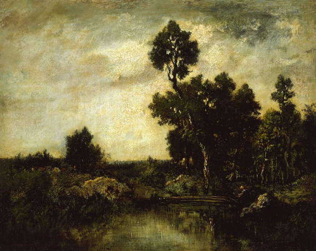 Detail of Landscape, c.1850 by Theodore Rousseau