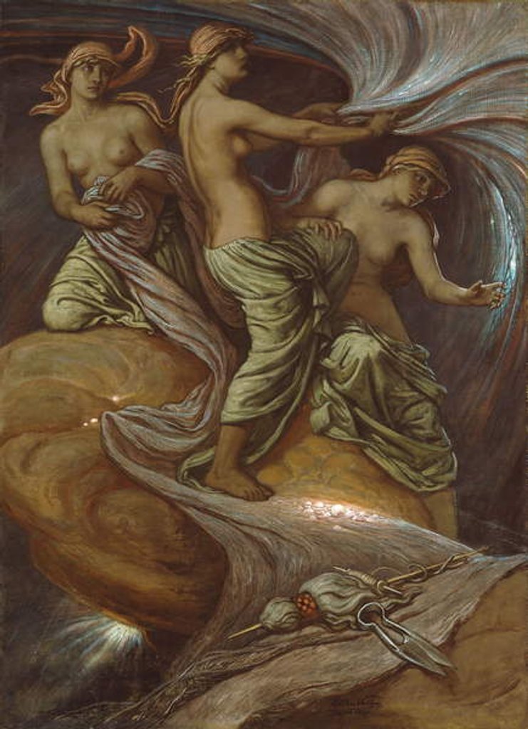 Detail of The Fates Gathering in the Stars, 1887 by Elihu Vedder
