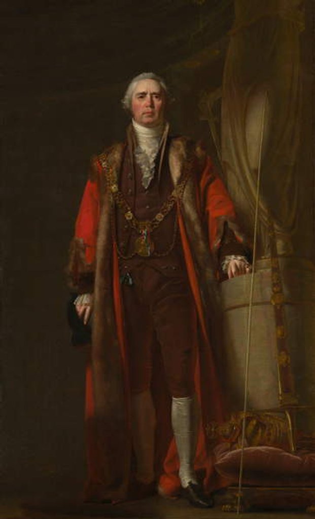 Detail of Charles Thorp as Lord Mayor of Dublin, c.1800 by William Cuming
