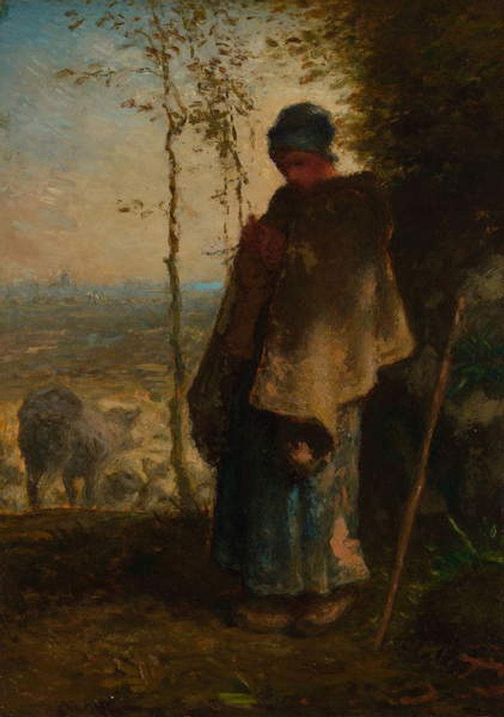 Detail of The Little Shepherdess, 1868-72 by Jean-Francois Millet
