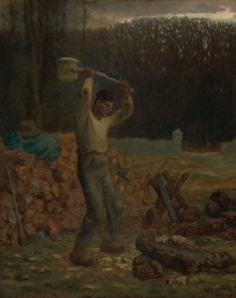 Detail of The Woodchopper, 1858-66 by Jean-Francois Millet