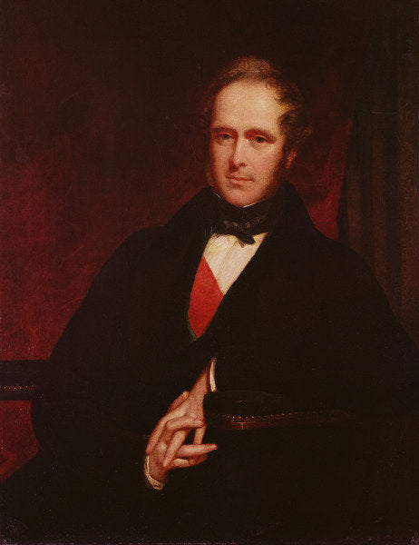 Detail of Portrait of Henry John Temple, 1844-45 by John Partridge