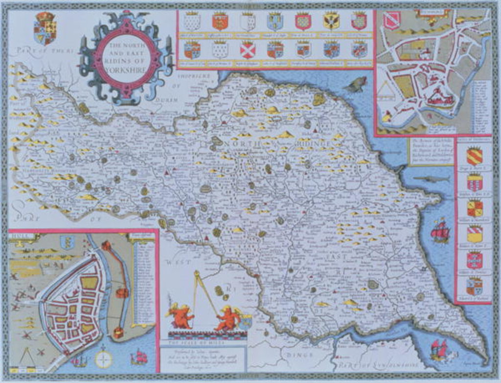 Detail of The North and East Ridings of Yorkshire by John Speed