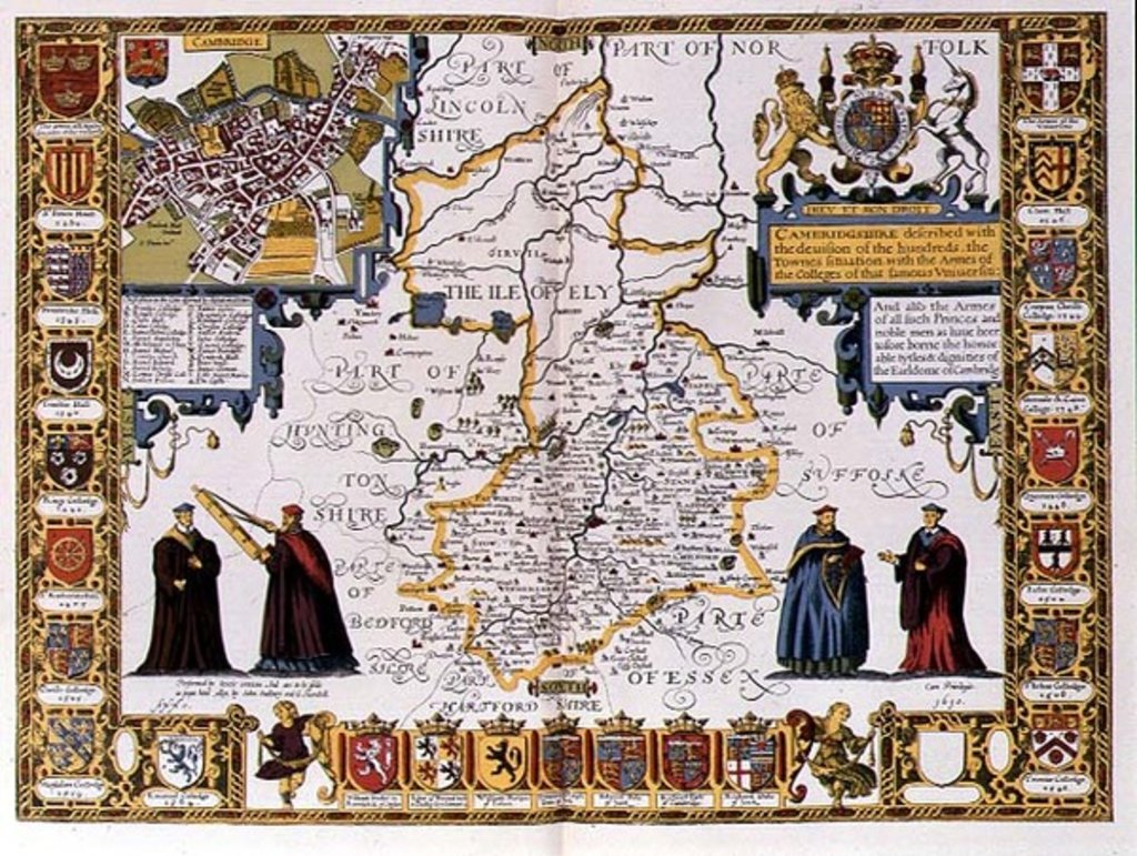 Detail of Cambridgeshire by John Speed