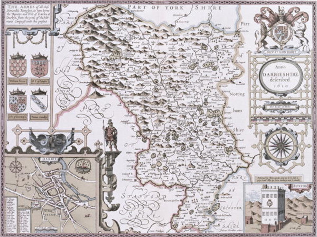 Detail of Darbieshire by John Speed