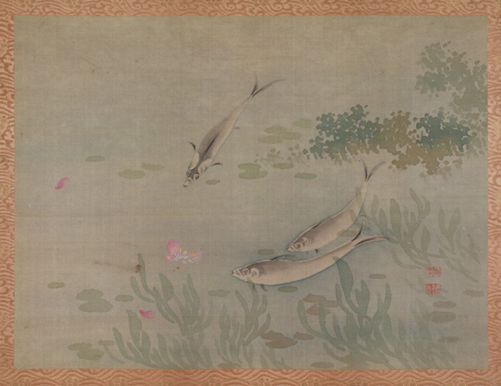 Detail of Fish, 1851 by Tsubaki Chinzan