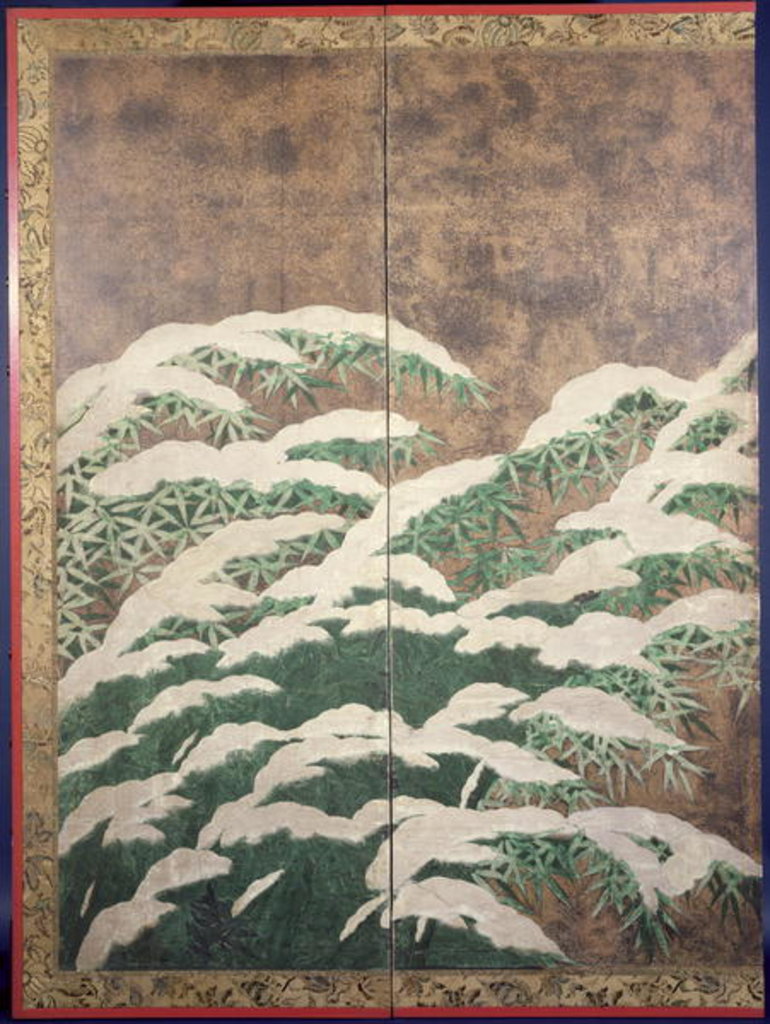Detail of Bamboo in snow, c.1600 by Mitsuyoshi Tosa