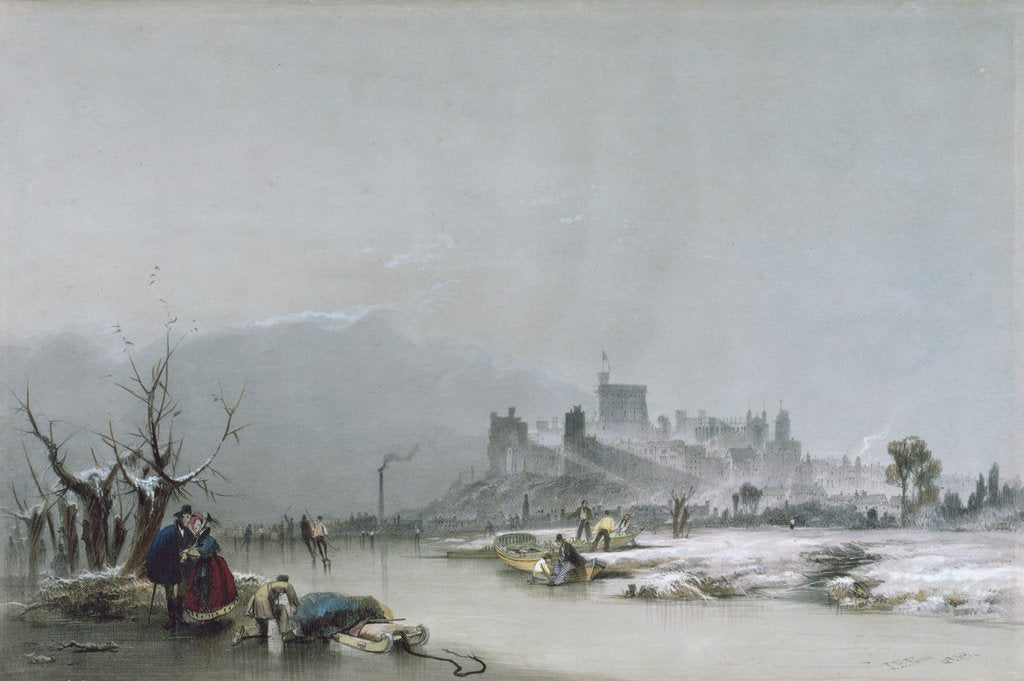 Detail of Windsor Castle: from the Thames, 19th century by James Baker Pyne