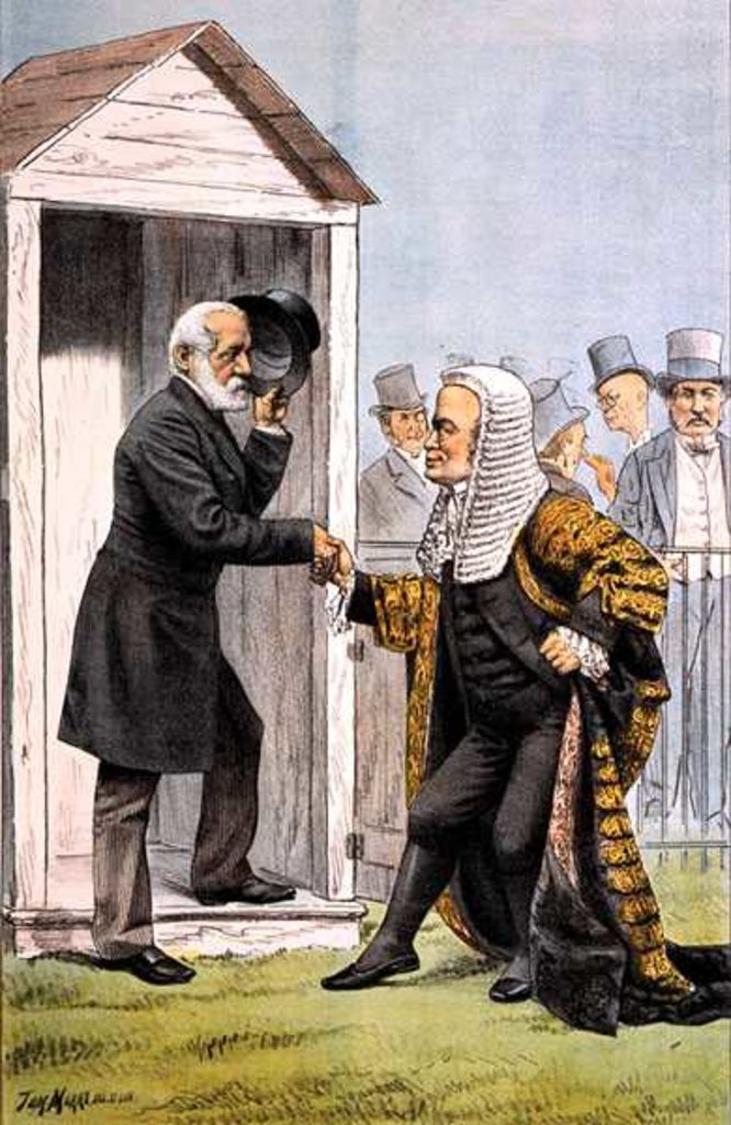 Detail of Goodbye to Judge Clark by Tom Merry