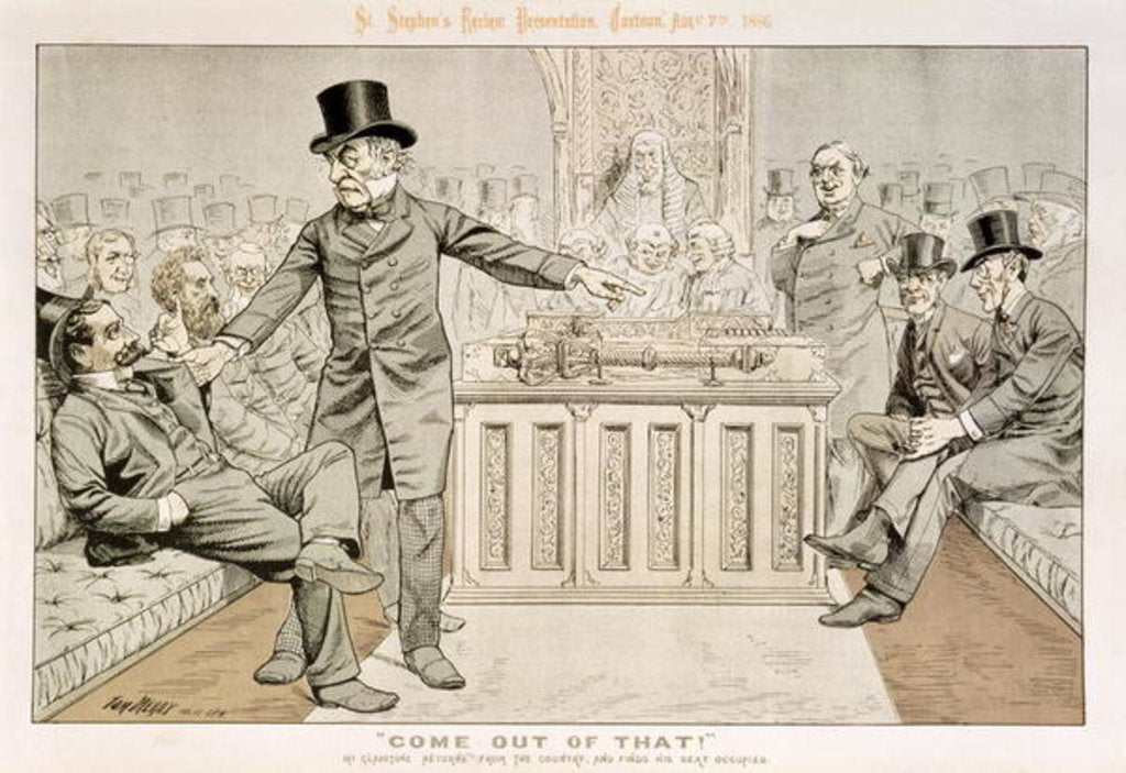Detail of Come Out of That, Mr Gladstone Returns from the Country, and Finds his Seat Occupied by Tom Merry