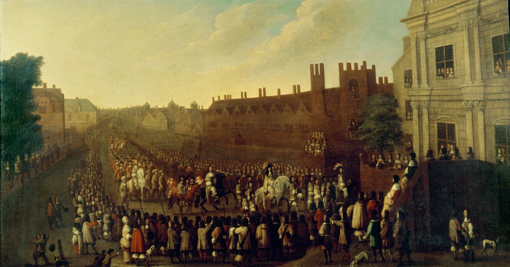 Detail of The Restoration of Charles II at Whitehall on 29 May 1660, c.1660 by Isaac Fuller