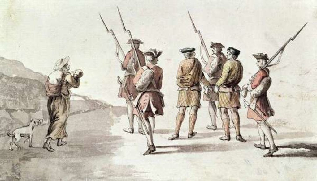Detail of Capture of the Rebel, Simon Fraser, Lord Lovat by English School