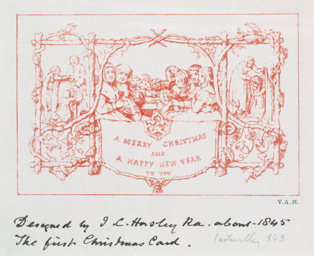 Detail of The first Christmas card, by J.C.Horsley, 1843 by John Callcott Horsley