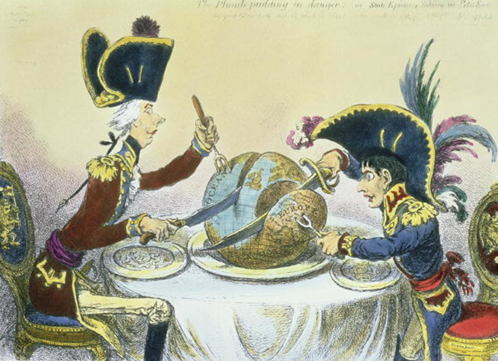 Detail of The Plum Pudding in Danger, 1805 by James Gillray