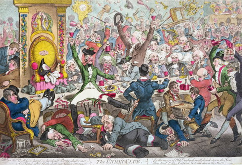 Detail of The Union Club, 1801 by James Gillray