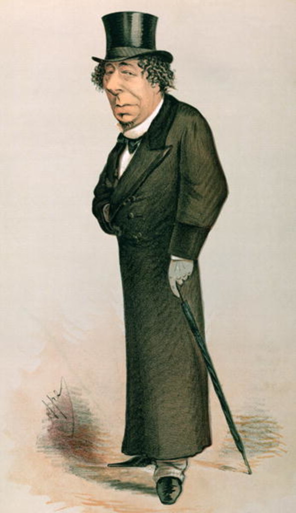Detail of Disraeli, Benjamin: cartoon from Vanity Fair, Jan 30, 1869 by Carlo Pellegrini