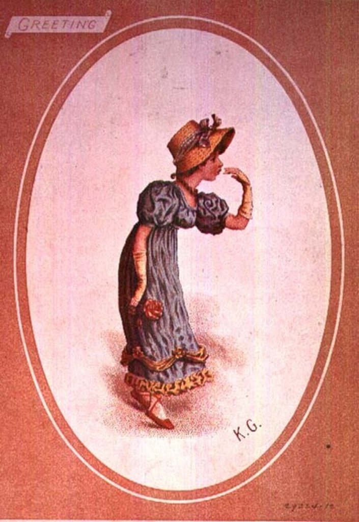 Detail of Girl Wearing a Straw Bonnet by Kate Greenaway