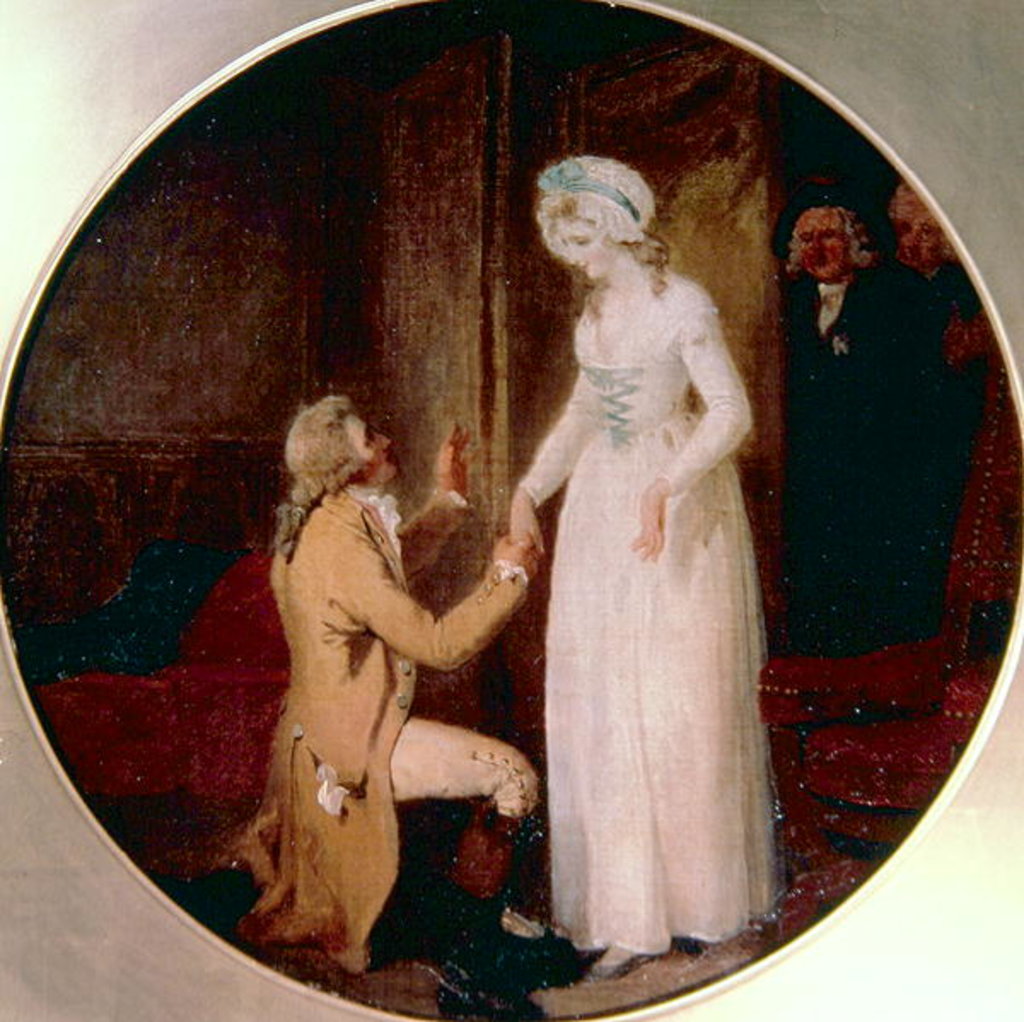 Detail of Young Marlow and Miss Hardcastle by Francis Wheatley