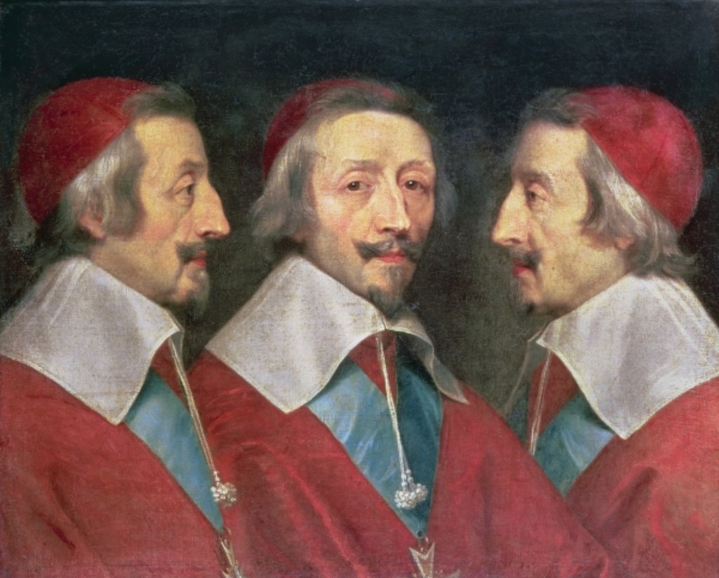 Detail of Triple Portrait of the Head of Richelieu, c.1642 by Philippe de Champaigne