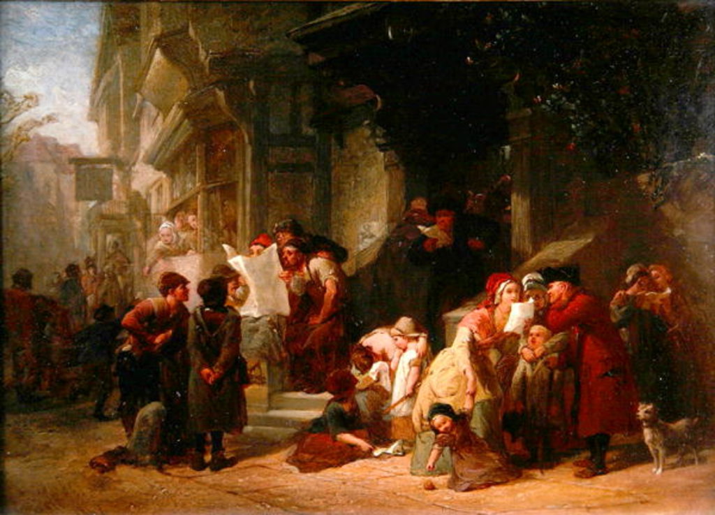 Detail of The Village Post Office by Frederick Goodall