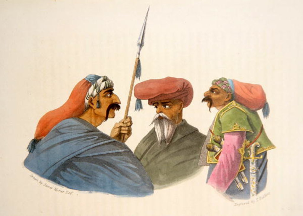 Detail of Courdish Chiefs from 'A Second Journey through Persia, 1810-16' by James Justinian Morier