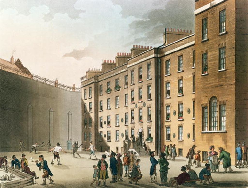 Detail of The Fleet Prison from Ackermann's 'Microcosm of London', Volume II, 1809 by T. & Pugin A.C. Rowlandson