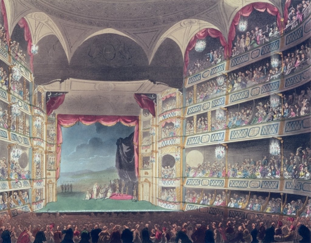 Detail of Interior of Drury Lane Theatre, 1808 by T. & Pugin A.C. Rowlandson