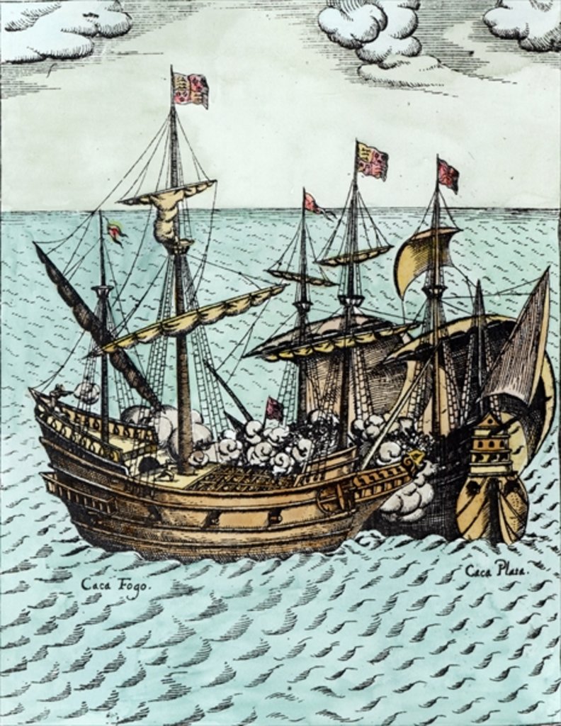 Detail of Capture Of Cagafuego, 1626 by Friedrich van Hulsen