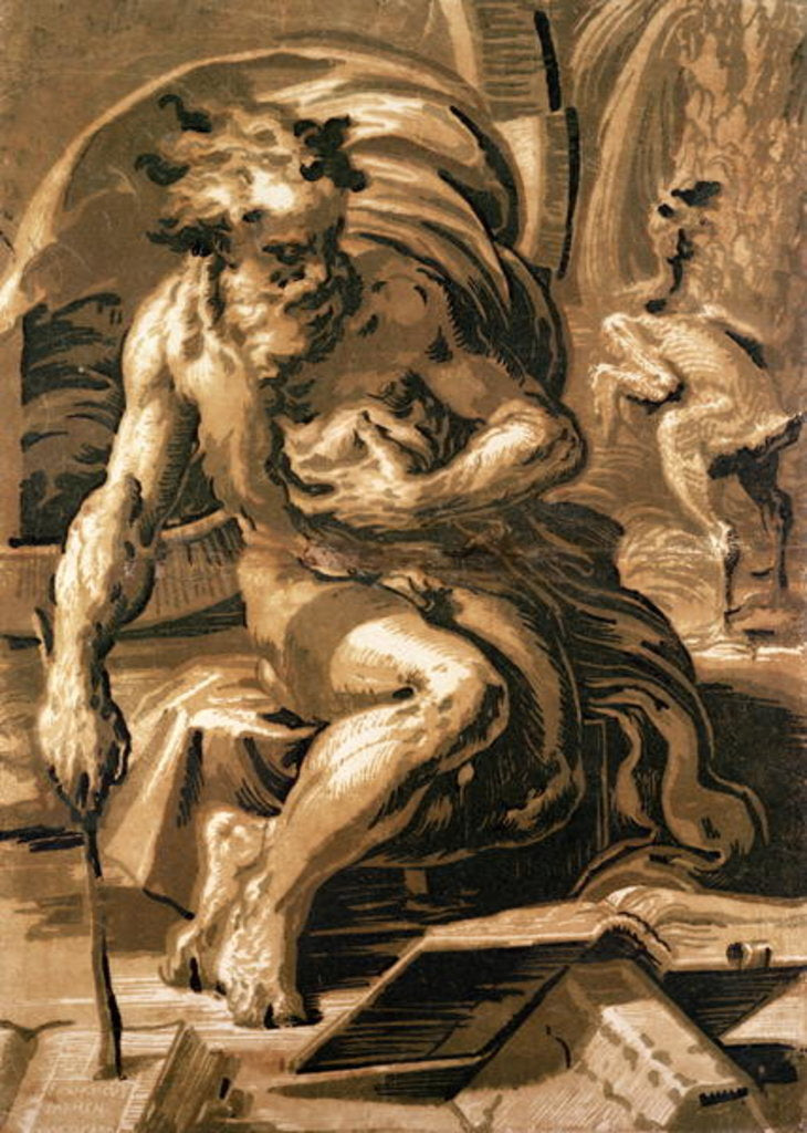 Detail of Diogenes by Parmigianino