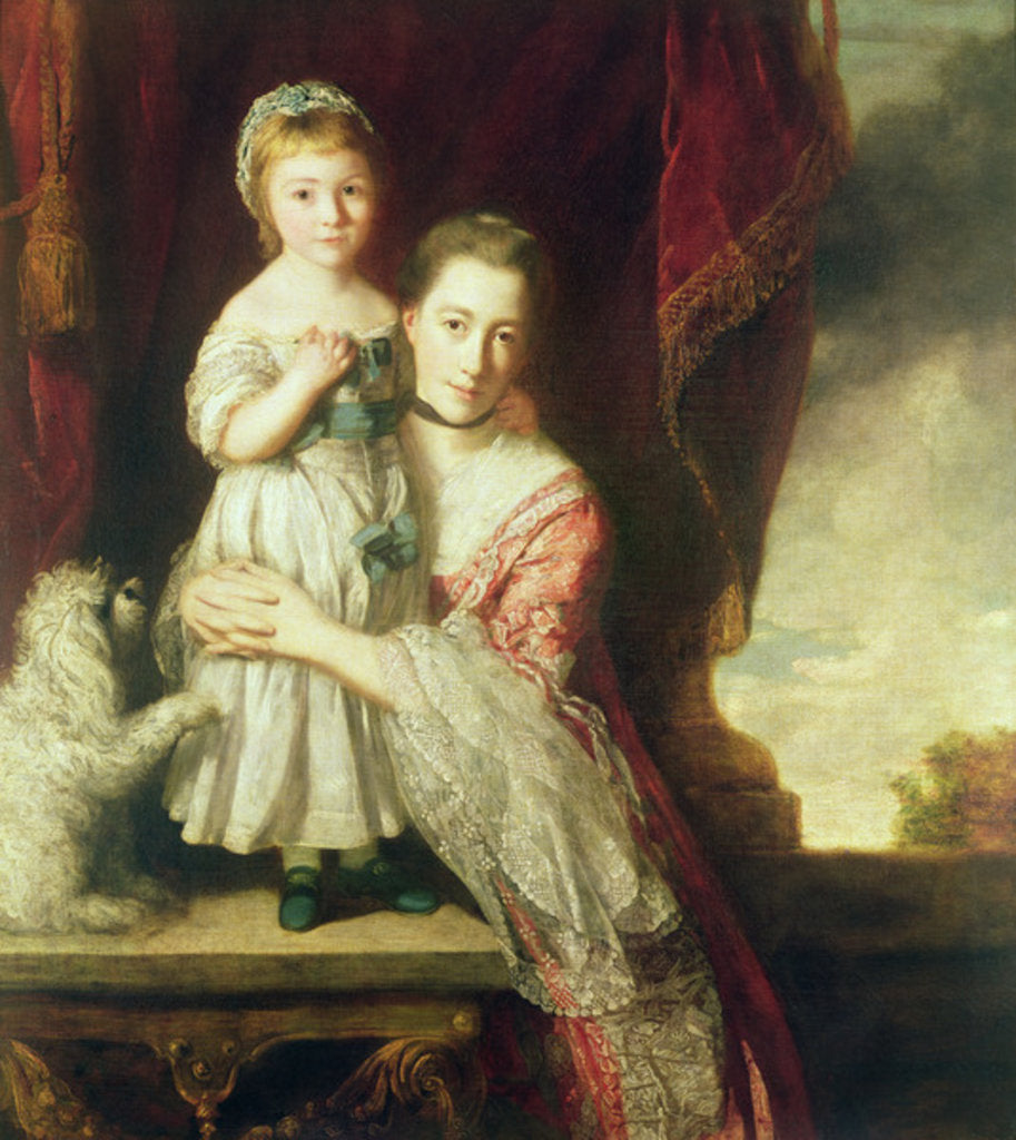 Detail of Georgiana, Countess Spencer with Lady Georgiana Spencer, 1759-61 by Joshua Reynolds
