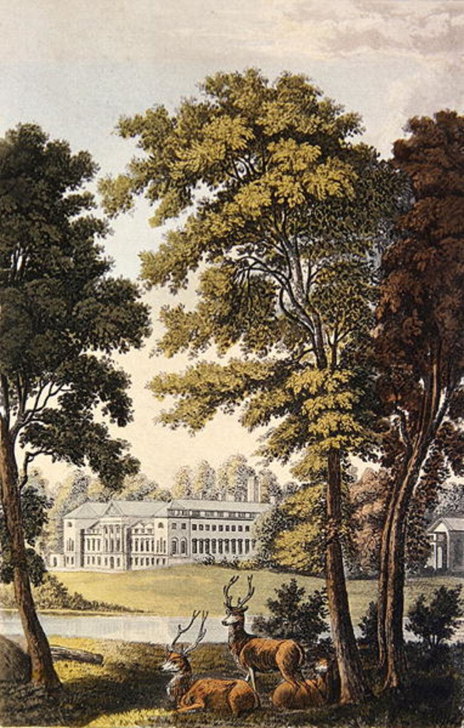 Detail of Woburn Abbey, from Ackermann's 'Repository of Arts', 1828 by English School