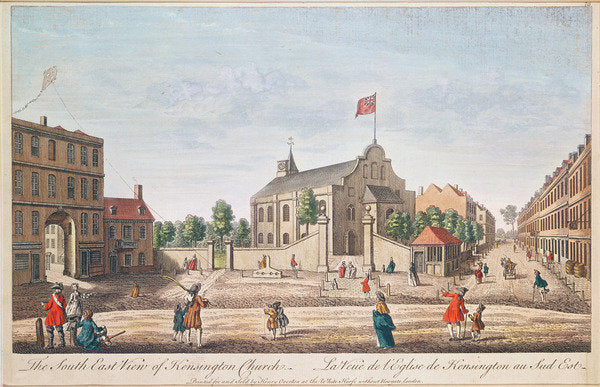 Detail of Kensington Church, London, S.E. View by School English